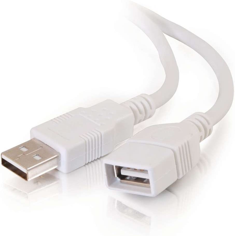 C2g/ cables to go C2G USB Long Extension Cable, USB Cable, USB A to A Cable, White, 6.56 Feet (2 Meters), Cables to Go 19018 USB A Male to A Female 6.6 Feet White