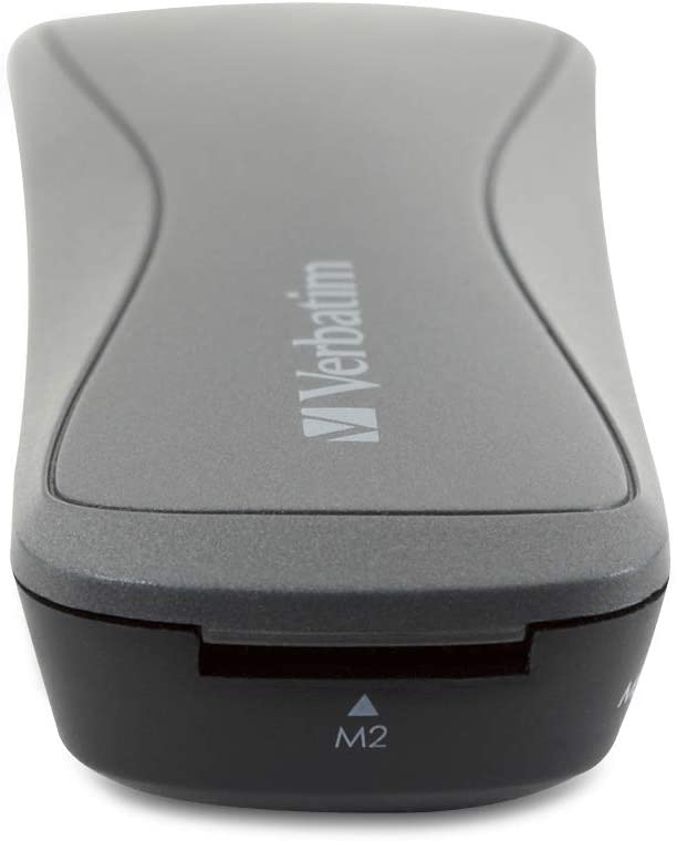 Verbatim SD/Memory Stick Pocket Card Reader, USB 2.0 - Graphite, Black, 97709
