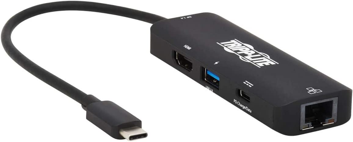 Tripp Lite USB C Multiport Adapter 4K60Hz HDMI USB-A Gbe 100W PD Charging (U444-06N-H4GUC2)