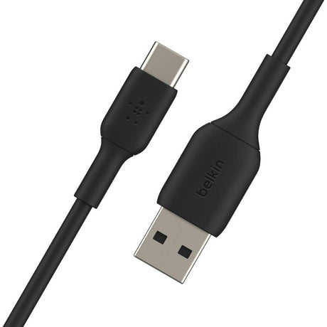 Belkin 6in USB-C Cable, Boost Charge USB-C to USB Cable, USB Type-C Cable, Compatible with Samsung Galaxy S23, S23+, Note20, Pixel 6, Pixel 7, iPad Pro, Nintendo Switch and More - Black PVC 3.3 ft Black