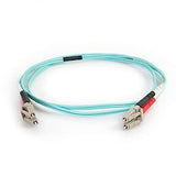 C2g/ cables to go C2G 00998 OM4 Fiber Optic Cable - LC-LC 50/125 Duplex Multimode PVC Fiber Cable, Aqua (6.6 Feet, 2 Meters)