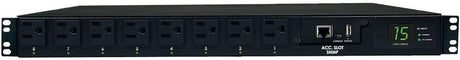 Tripp Lite 1.4kW Single-Phase ATS / Switched PDU with LX Platform Interface, 120V outlets (8 5-15R), 2 5-15P 120V 12ft Inputs, 1U Rack-Mount, TAA, 2 Year Warranty (PDUMH15ATNET ) Black Switched + ATS PDU