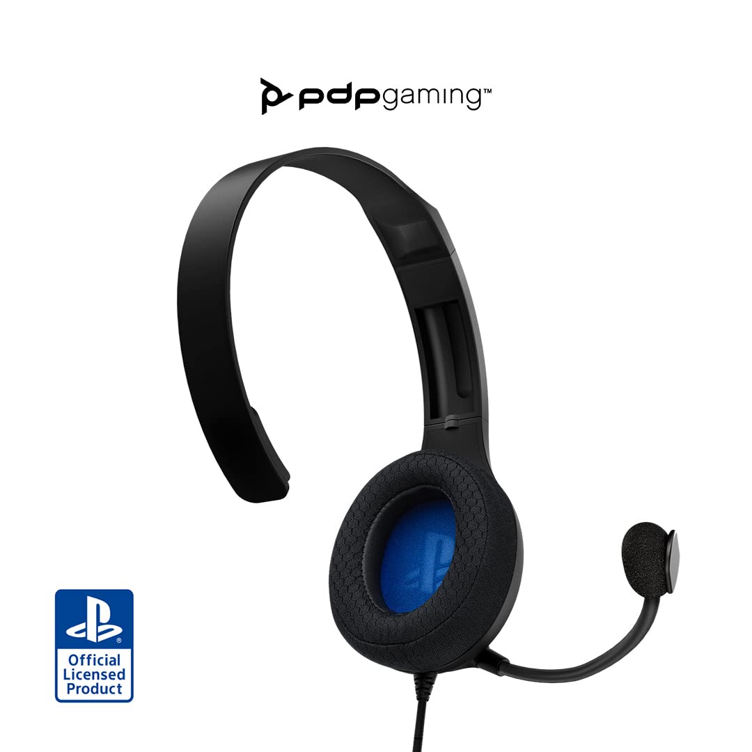 PDP LVL30 Wired Headset with Single-Sided One Ear Headphone for PlayStation, PS4, PS5 - Mac, Tablet Compatible - Noise-Cancelling Mic - Lightweight, Cool Comfort, Great for Gaming - Black PlayStation Black