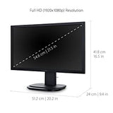ViewSonic VG2249 22 Inch 1080p Ergonomic LED Monitor with HDMI DisplayPort and DaisyChain for Home and Office, Black 22-Inch