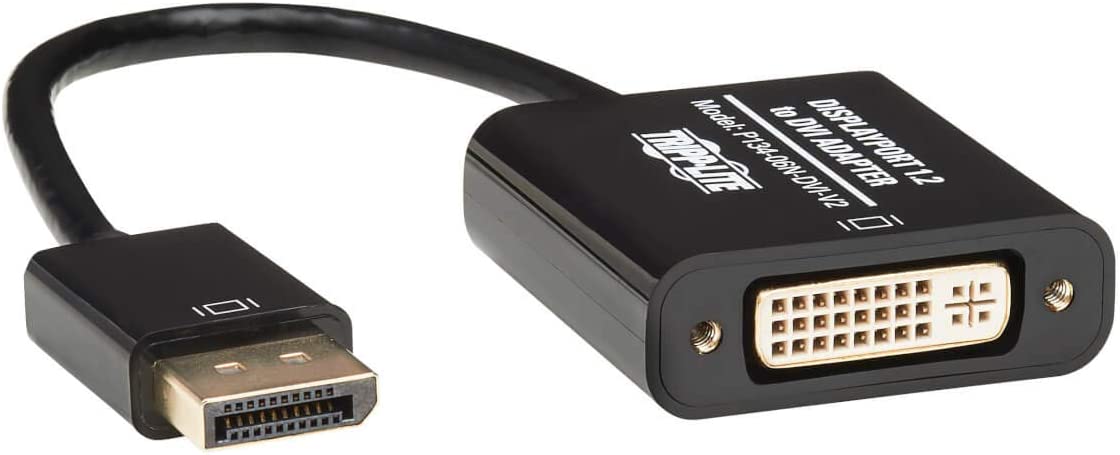 Tripp Lite DisplayPort to DVI Active Adapter Cable Video Converter Displayport 1.2 DP2DVI 6in (P134-06N-DVI-V2)