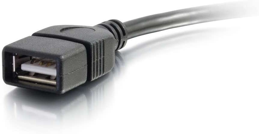 C2g/ cables to go C2G USB Short Extension Cable, USB Cable, USB A to A Cable, Black, 6 Inches, Cables to Go 52119