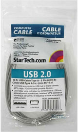 StarTech.com 10 ft. (3 m) USB to Mini USB Cable - USB 2.0 A to Mini B - Grey - Mini USB Cable (USB2HABM10) Gray 10 ft / 3m Straight