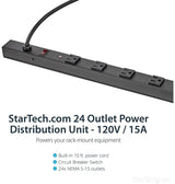 StarTech.com 24 Outlet 120V 15A Rackmount Power Strip