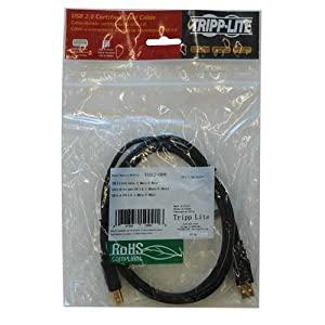 Tripp Lite USB 2.0 High-Speed Cable, Type-A to Type-B (M/M), 6-ft. (U022-006) 6 ft.