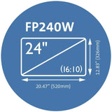 Kensington FP240W9 Privacy Screen for 24" 16:9 Aspect Ratio Widescreen Monitors (K52795WW) Monitor 24 Inch - 16:9