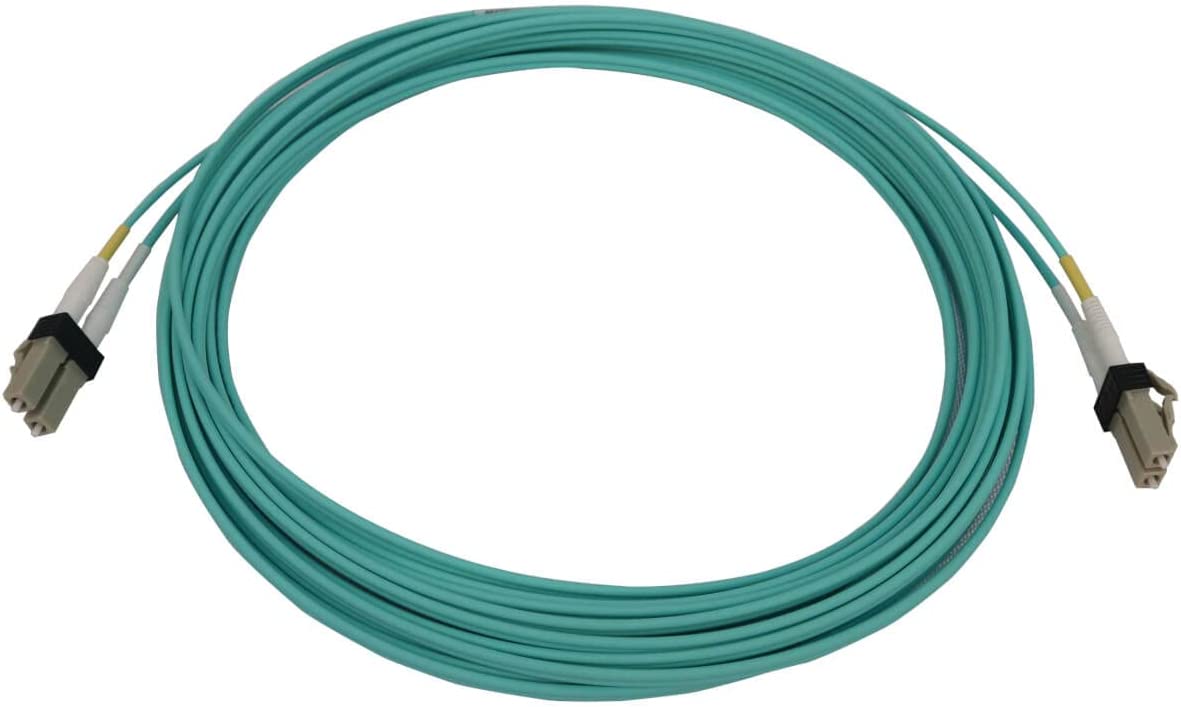 Tripp Lite Switchable Fiber Cable, 400G Duplex Multimode 50/125 OM3 (LC Duplex-PC/LC Duplex-PC), Round LSZH Jacket, Aqua, 6 Meters / 19.7 Feet, Lifetime Limited Manufacturer's Warranty (N820X-06M)