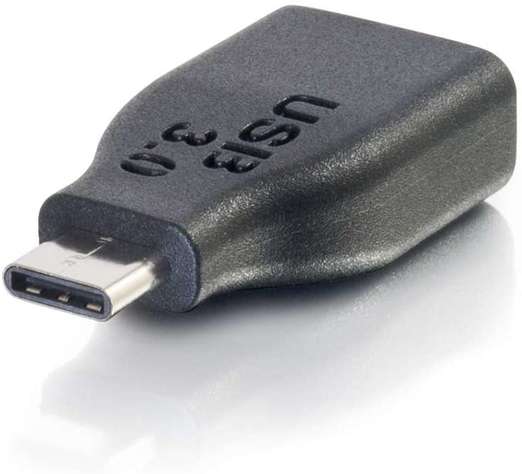 C2g/ cables to go C2G USB Cable, USB 3.0 Adapter, USB C to A Adapter, Compatible with Thunderbolt 3 Tablet, Chromebook Pixel, Samsung Galaxy TabPro S, LG G6, MacBook, Black, 1.5 Inches, Cables to Go 28868 Type C to A Female 1.5 Inches