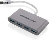 IOGEAR USB-C to USB 3.0 Hub - 1 USB-C in - 4 USB 3.0 Out - USB 3.0 Data Rate of Up to 5Gbps - Backwards Compatible w/USB 2.0 and USB 1.1 - MacBook - Tablet - Smartphone - GUH3C14