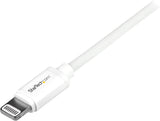 StarTech.com 1m (3ft) White Apple 8-pin Lightning Connector to USB Cable for iPhone / iPod / iPad - Charge and Sync Cable - 1 meter (USBLT1MW) 3ft White