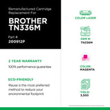Clover imaging group Clover Remanufactured Toner Cartridge Replacement for Brother TN336 , Magenta , High Yield Magenta 3,500