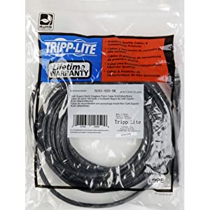 Tripp Lite Cat6 Gigabit Snagless Molded Patch Cable (RJ45 M/M) - Black, 5-ft.(N201-005-BK) 5-ft. Black