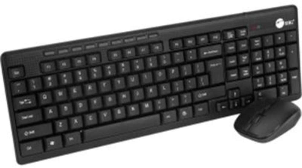 SIIG Jk-WR0T12-S1 Standard Size 102Key Wireless Keyboard with 3Button Wireless Optical Mouse, Black 102-key