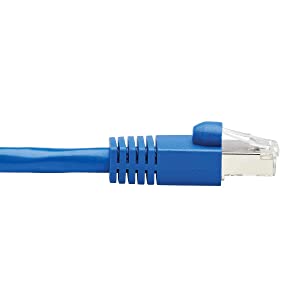 Tripp Lite Cat6a 10G Ethernet Cable, PoE, CMR-LP, Snagless F/UTP Network Patch Cable (RJ45 M/M), Blue, 3 ft. (N261P-003-BL)