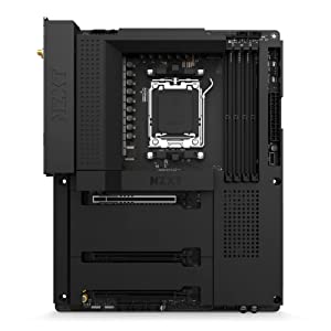 NZXT N7 B650 - N7-B65XT-B1 - AMD B650 chipset (Supports AMD 7000 Series CPUs) - ATX Gaming Motherboard - Integrated Rear I/O Shield - WiFi 6 connectivity - Black