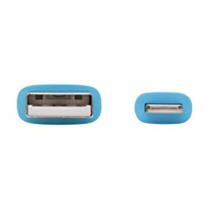 Tripp Lite Safe-IT USB-A to Lightning Charge Cable for iPhone &amp; iPad, Male-to-Male Cable, MFi Certified, Light Blue, 3 Feet / 0.9 Meters, 2-Year Warranty (M100AB-003-S-LB) USB-A to Lightning 3 Feet / 0.9 Meters