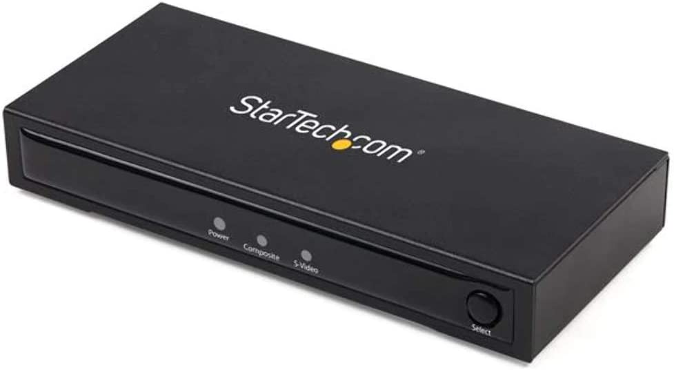 StarTech.com S-Video or Composite to HDMI Converter with Audio - 720p - NTSC &amp; PAL - Analog to HDMI Upscaler - Mac &amp; Windows (VID2HDCON2)