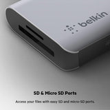 Belkin USB C Hub, 7-in-1 MultiPort Docking Station - USB C Docking Station for MacBook &amp; Windows - 85W USB-C Power Delivery 3.0, 4K HDMI 1.4, 2x USB-A 3.0, SD 3.0, Micro SD 3.0, &amp; 3.5mm Audio Jack 7-in-1 USB-C Hub Adapter Dock