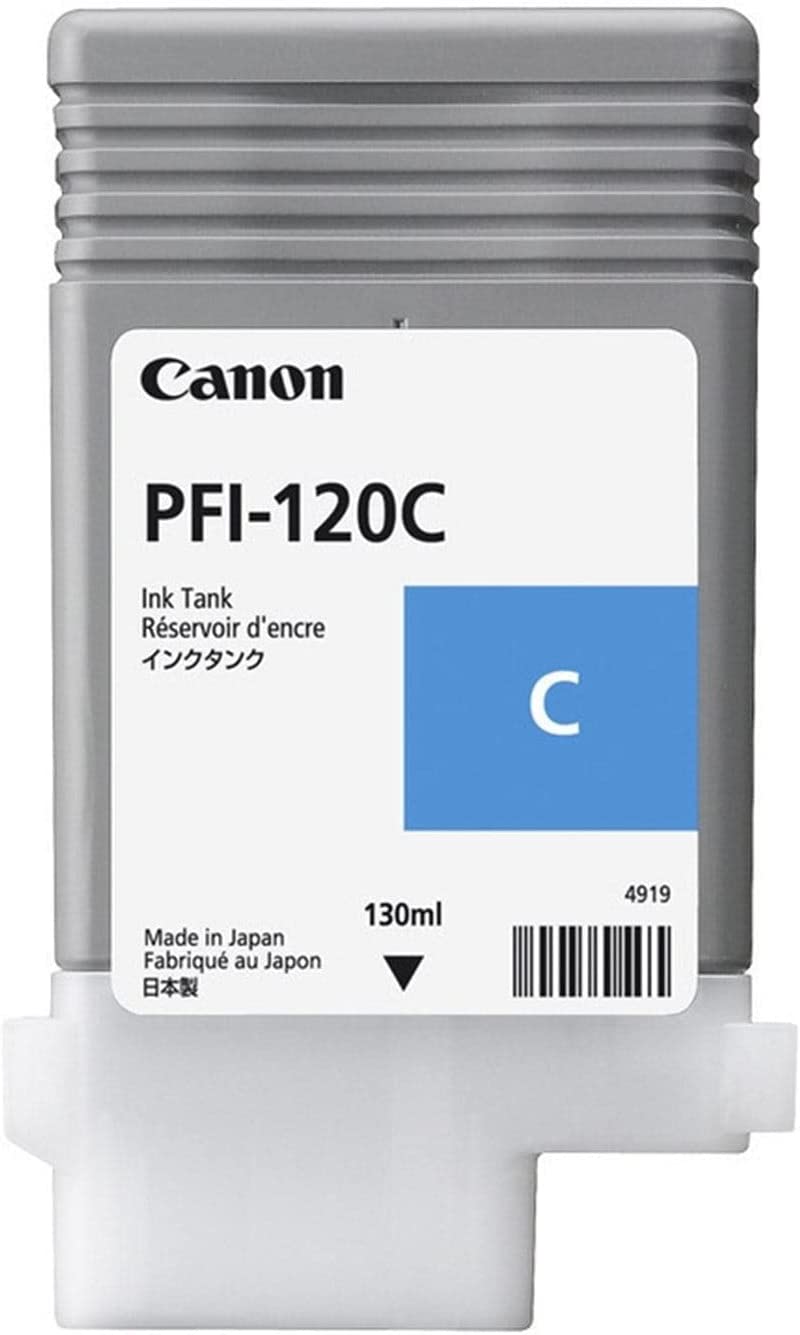 Canon PFI-120 130ml Pigment Ink Tank for imagePROGRAF TM Series Printers, Cyan