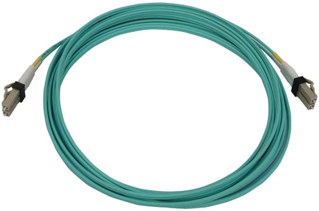 Tripp Lite Switchable Fiber Cable, 400G Duplex Multimode 50/125 OM3 (LC Duplex-PC/LC Duplex-PC), Round LSZH Jacket, Aqua, 5 Meters / 16.4 Feet, Lifetime Limited Manufacturer's Warranty (N820X-05M) 16.4 ft / 5M