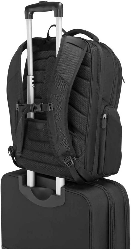 Targus Corporate Traveler Checkpoint-Friendly Professional Business Laptop Backpack with Protective Sleeve for 15.6-Inch Laptop, Black (CUCT02B) 15.6 inch Backpack