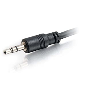 C2g/ cables to go C2G 40106 3.5mm Stereo Audio Cable with Low Profile Connectors M/M, In-Wall CMG-Rated (15 Feet, 4.57 Meters) Black