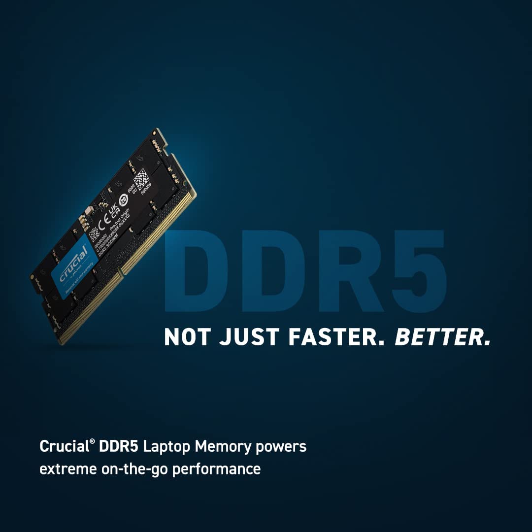 Crucial RAM 32GB DDR5 4800MHz CL40 Laptop Memory CT32G48C40S5 32GB DDR5 SODIMM
