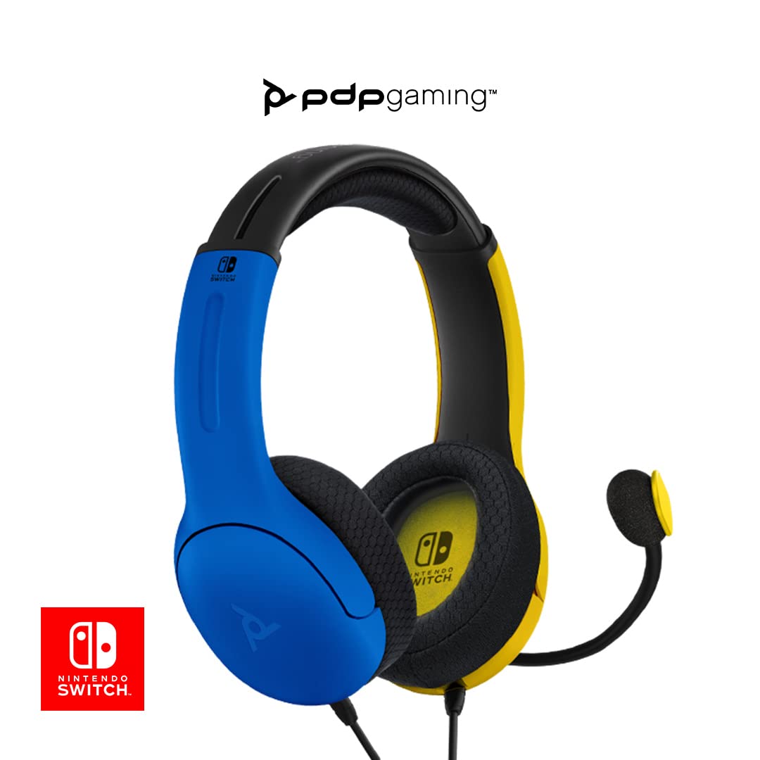 PDP Gaming LVL40 Stereo Headset with Mic for Nintendo Switch/Lite/OLED/PC -  Noise Cancelling Microphone, Lightweight, Soft Comfort On Ear Headphones