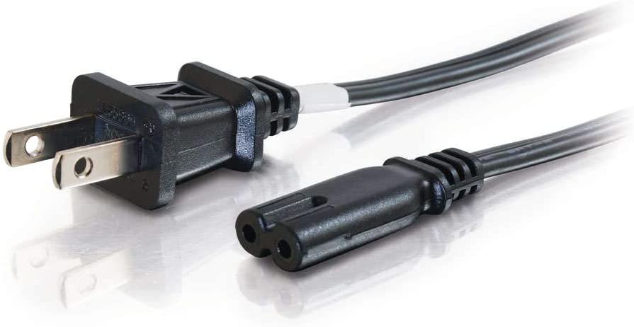 C2g/ cables to go C2G Power Cord, Universal Power Cord, 2-Slot Non-Polarized, 14 AWG, Black, 6 Feet (1.82 Meters), Cables to Go 27398 6 Feet Non-Polarized