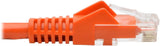 Tripp Lite Cat6 Gigabit Ethernet Snagless Molded Patch Cable UTP Orange RJ45 M/550Mhz 1Ft 1' (N201-001-OR) 1-ft. Orange