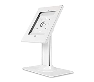 SIIG Security Lockable Countertop Kiosk &amp; Tilting Adjustable Metal POS Stand for iPad (2/3/4/Air/Air2/Gen5/Gen6) - CE-MT2611-S1 Screen Size 9.7" and Below