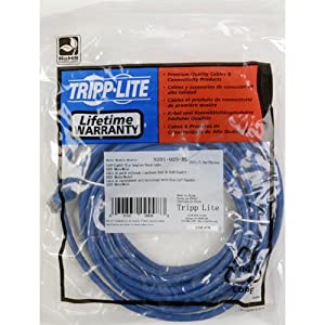 Tripp Lite Cat6 Gigabit Snagless Molded Patch Cable (RJ45 M/M) - Blue, 4-ft.(N201-004-BL) 4-ft. Blue