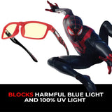 Gunnar optiks GUNNAR - Gaming Glasses - Blocks 65% Blue Light - Enigma Spider-man Amber Lens