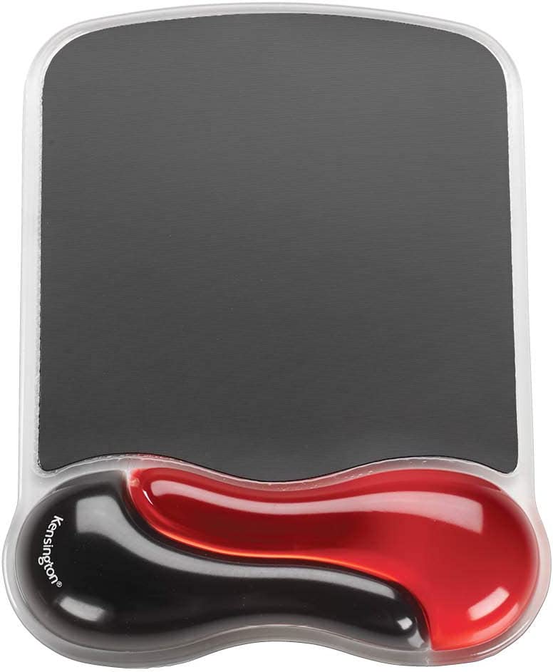 Kensington Duo Gel Mouse Pad with Wrist Rest - Red (K62402AM) Red Red Mouse Pad