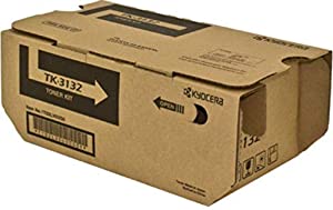 Kyocera 1T02LV0US0 Model TK-3132 Black Toner Kit Compatible with Kyocera ECOSYS M3560idn and FS-4300DN Laser Printers, Up to 25000 Pages Yield at 5 Percent Coverage, Includes Waste Toner Container