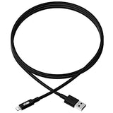 Tripp Lite Apple MFI Certified 6-Feet 2M Lightning to USB Cable Sync Charge iPhone/iPod/iPad - Black (M100-006-BK) Black 6 ft.