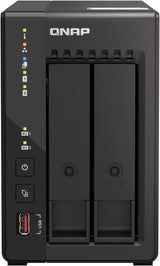 QNAP TS-253E-8G-US 2 Bay High-Performance Desktop NAS with Intel Celeron Quad-core Processor, 8 GB DDR4 RAM and Dual 2.5GbE (2.5G/1G/100M) Network Connectivity (Diskless)