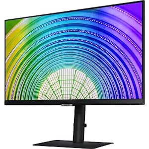 SAMSUNG ViewFinity S60UA Series 24-Inch WQHD Monitor, 75Hz, IPS Panel, USB-C, HDR10 (1 Billion Colors), Height Adjustable Stand, TUV-Certified Intelligent Eye Care (LS24A608UCNXGO)