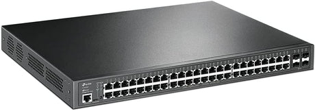 TP-Link TL-SG3452P | 48 Port Gigabit L2+ Managed PoE Switch | 48 PoE+ Port @384W, 4 x SFP Slots | PoE Auto Recovery | Omada SDN Integrated | IPv6 | Static Routing | Limited Lifetime Protection 48 Port PoE+, 4 SFP Slots