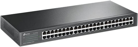 TP-Link 48 Port 10/100Mbps Fast Ethernet Switch | Plug and Play | Rackmount | Sturdy Metal w/ Shielded Ports | Fanless | Limited Lifetime Protection | Unmanaged (TL-SF1048)