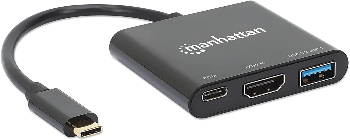 Manhattan 130622 USB-C to HDMI 3-in-1 Docking Converter with Power Delivery