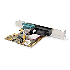 StarTech.com 2-Port PCI Express Serial Interface Card, Dual Port PCIe to RS232 (DB9) Serial Card, 16C1050 UART, Low/Full Profile Brackets, COM Retention, for Windows/Linux (21050-PC-SERIAL-LP)