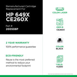 Clover imaging group Clover Remanufactured Toner Cartridge Replacement for HP CE260X (HP 649X) | Black | High Yield Black 17,000