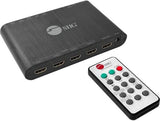SIIG 1080p 4x1 HDMI Quad Multi-Viewer, Seamless Switcher, for PC/DVD/Security Camera, IR Remote Control, 3.5mm Audio Extract, TAA Compliant, ESD Protection, Metal housing (CE-H25R11-S1)