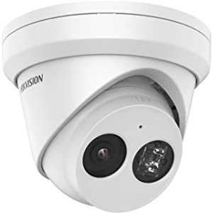 Hikvision usa Hikvision DS-2CD2343G2-IU 4MP Outdoor Turret IP Camera 2.8mm Lens, Built-in Mic, H.265+, IP67