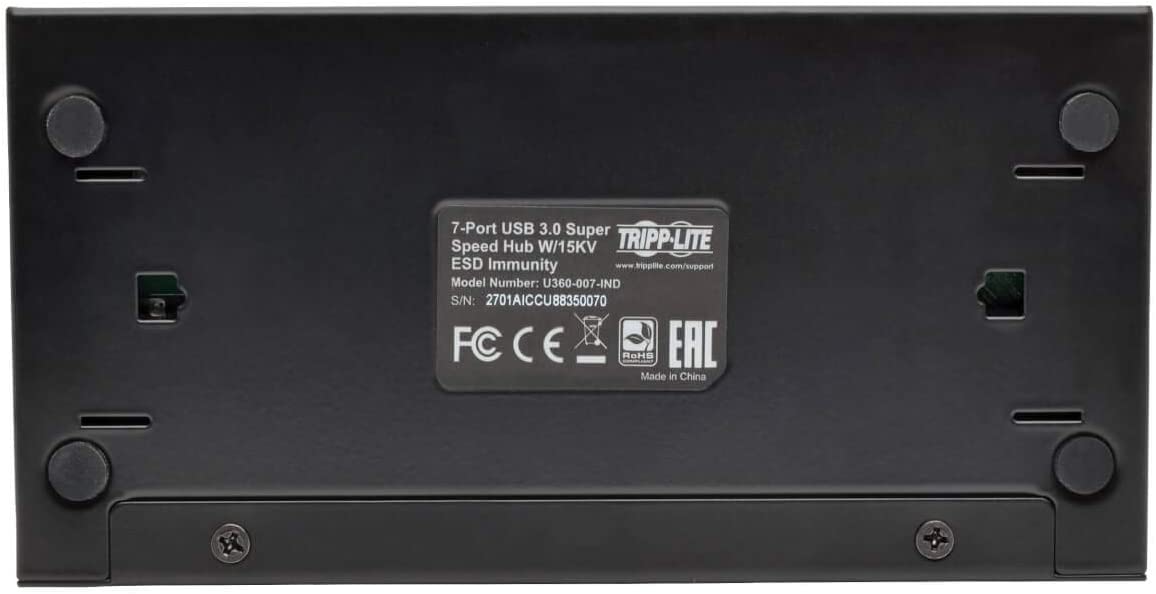 Tripp Lite 7-Port Industrial USB-A 3.0 SuperSpeed Hub with 15KV